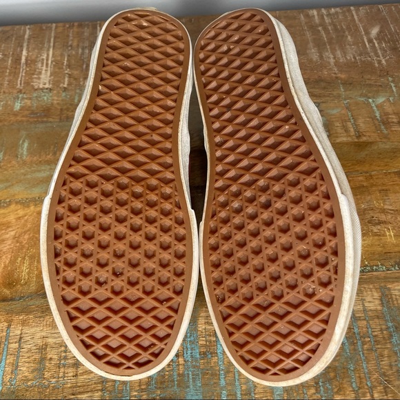 VANS Unisex Maroon Perforated Leather Slip Ons Men’s 6 , Women’s 7.5 - Picture 7 of 10